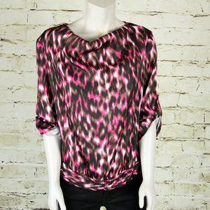 NWOT / Michael Kors / Pink Leopard Top / Size M